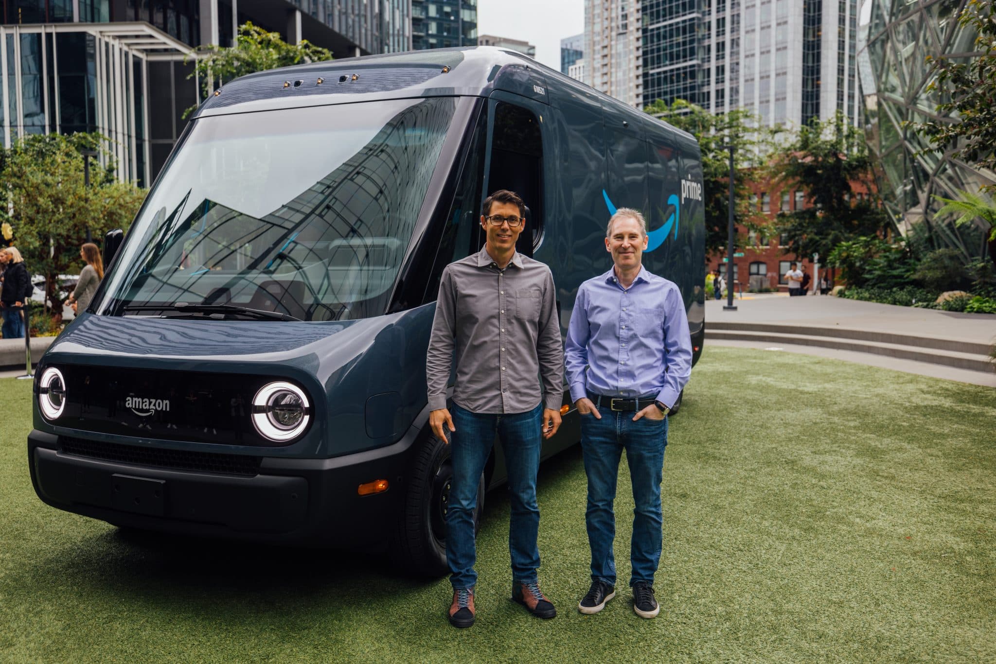 Amazon rolls out electric delivery vans built by Rivian