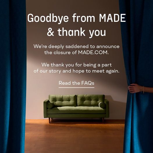 Made.com collapses with the loss of all 573 jobs leaving thousands of orders in doubt